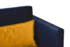 GANZO 3-Sitzer Sofa für Wohnzimmer mit Kissen blau marineblau/gelb - Foto 5