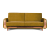 Schlafsofa aus gelbem Velours