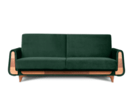 Schlafsofa aus grünem Velours