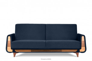 GUSTAVO, https://konsimo.de/kollektion/gustavo/ Schlafsofa aus blauem Velours marineblau - Foto