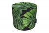 Runder Hocker aus Monstera-Blättern