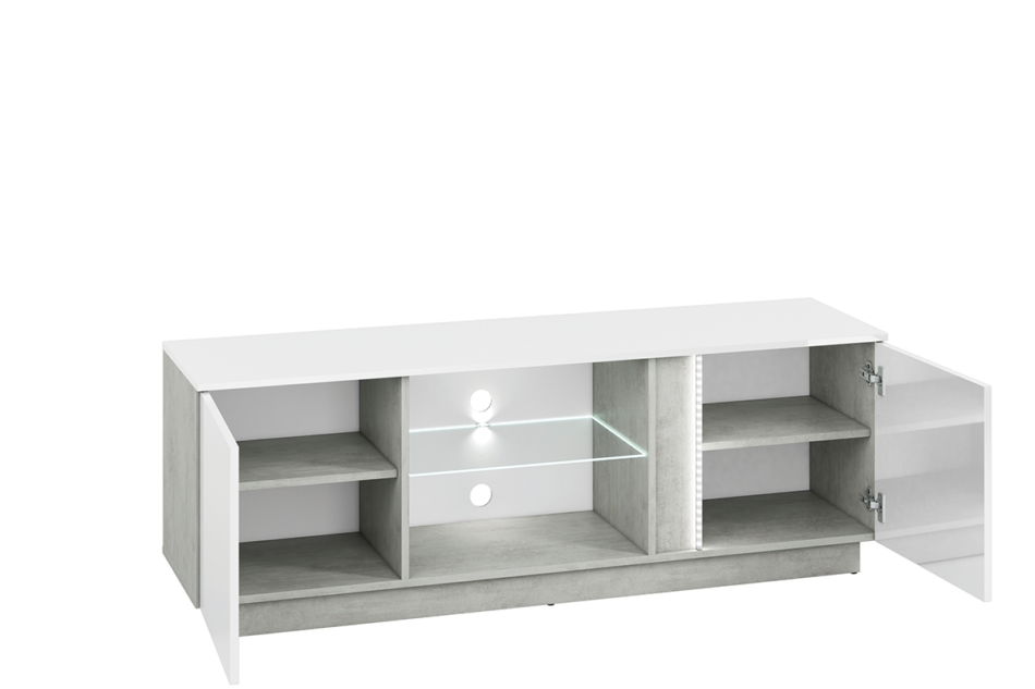 HOSTA Glamour Schrank TV weiß glänzend weißer glanz - Foto 4