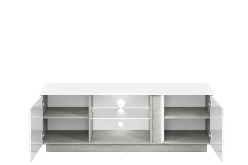 HOSTA Glamour Schrank TV weiß glänzend weißer glanz - Foto 6