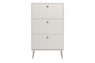SOFTLINE, https://konsimo.de/kollektion/softline/ Skandinavischer Schuhschrank mit Beinen weiß weiß/eiche - Foto