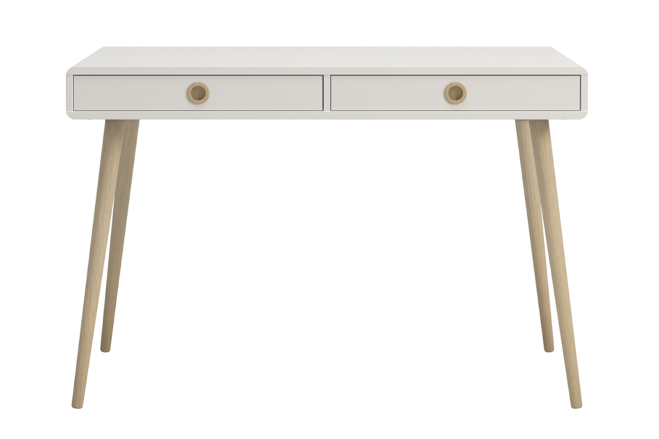 SOFTLINE Großer skandinavischer Schreibtisch auf Beinen weiß weiß/eiche - Foto 0