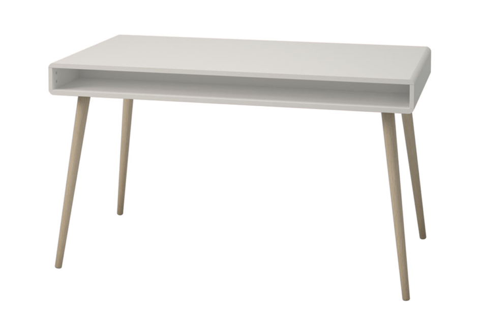 SOFTLINE Großer skandinavischer Schreibtisch auf Beinen weiß weiß/eiche - Foto 4