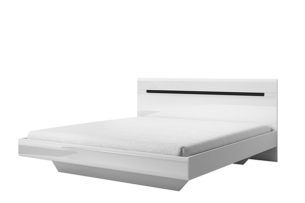 HEKTOR, https://konsimo.de/kollektion/hektor/ Modernes Bett 160 x 200 weiß weißer glanz - Foto