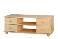 Doppelter TV-Schrank aus Holz mit Schubladen