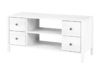 CUCULI TV-Schrank aus Kiefer mit Schubladen 120 cm weiß weiß - Foto 1