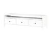 CUCULI TV-Schrank aus Kiefernholz mit Einlegeböde und Schubladen 140 cm weiß weiß - Foto 1