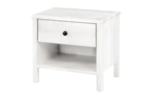 CUCULI, https://konsimo.de/kollektion/cuculi/ Nachttisch aus Kiefernholz mit Schublade weiß weiß - Foto
