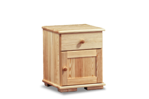 LISSO, https://konsimo.de/kollektion/lisso/ Nachttisch mit Einlegeböden und Schublade Kiefer natürliches pinienholz - Foto