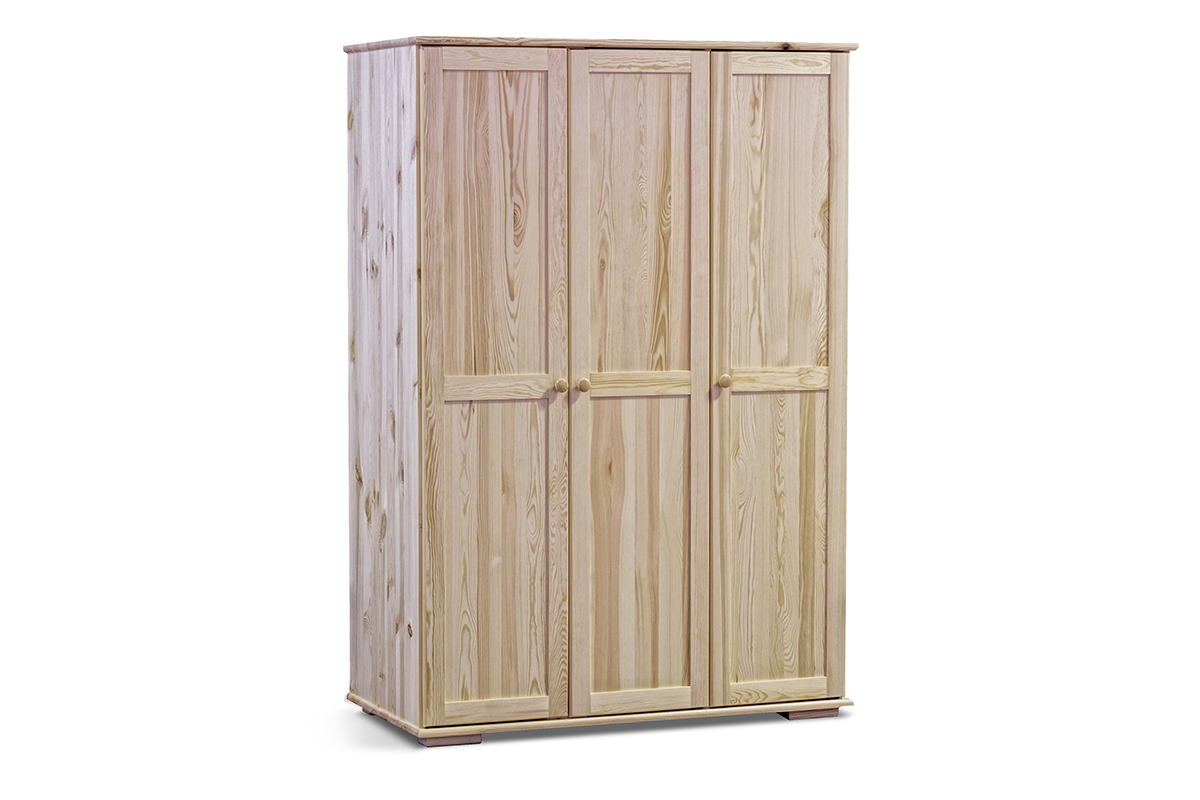 Dreitüriger Kleiderschrank aus Kiefernholz