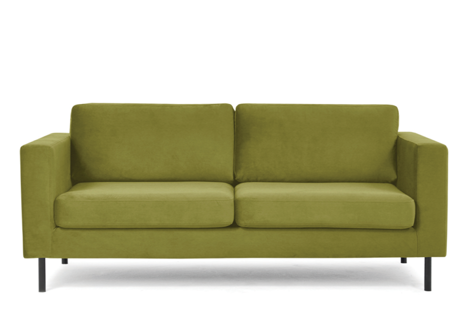 TOZZI Samt-Sofa 200 cm auf Metallfüßen in olivgrün olive - Foto 0
