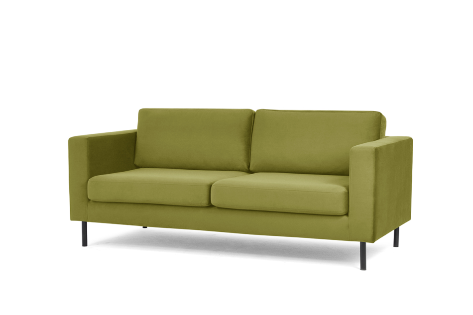 TOZZI Samt-Sofa 200 cm auf Metallfüßen in olivgrün olive - Foto 1
