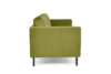 TOZZI Samt-Sofa 200 cm auf Metallfüßen in olivgrün olive - Foto 3