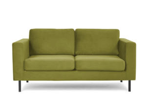 TOZZI, https://konsimo.de/kollektion/tozzi/ 2-Sitzer-Sofa aus Velours mit Metallfüßen in olivgrün olive - Foto