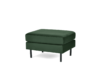 Pouffe mit Samtbeinen in flaschengrün