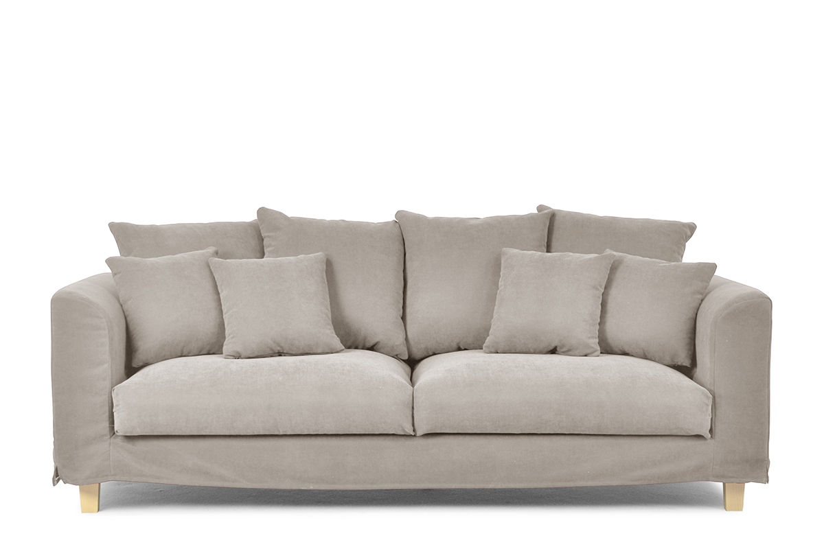 3-Sitzer-Sofa mit extra Kissen in beige