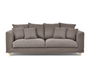 BRYONI, https://konsimo.de/kollektion/bryoni/ 3-Sitzer-Sofa mit extra Kissen in braun braun - Foto