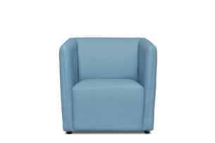 UMBO, https://konsimo.de/kollektion/umbo/ Niedriger Kunstleder-Sessel in Blau blaue - Foto