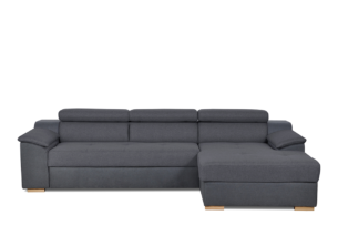 IBRO, https://konsimo.de/kollektion/ibro/ Monochromatisches Ecksofa rechts in Graphit dunkelgrau - Foto