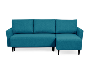 OPPO, https://konsimo.de/kollektion/oppo/ Ausklappbares Sofa mit schwarzen Beinen blau rechts/links blau - Foto