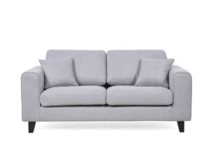 TIKO, https://konsimo.de/kollektion/tiko/ Einfaches Sofa mit dunklen Beinen hellgrau grau - Foto