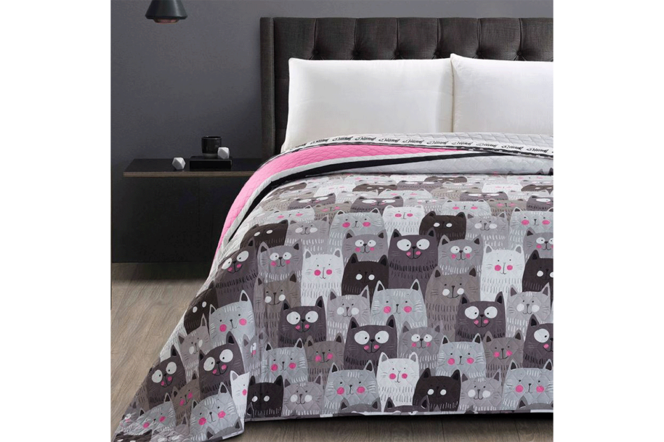 CATSINVASION Tagesdecke grau/rosa - Foto 1