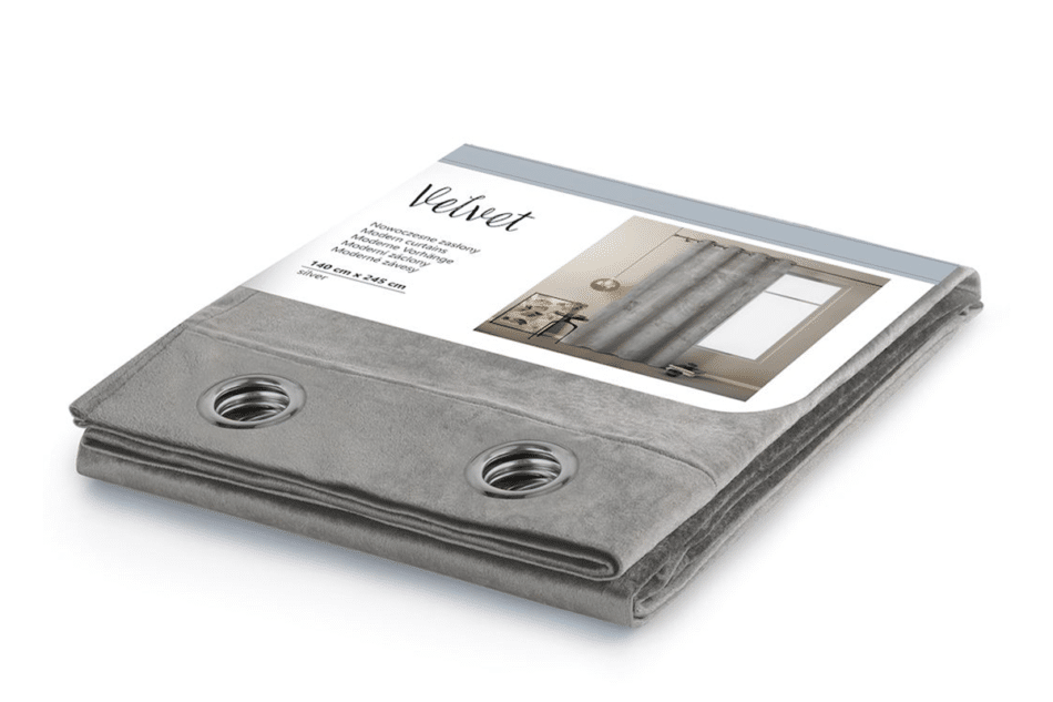 VELVET Vorhang mit Ösen silber - Foto 0