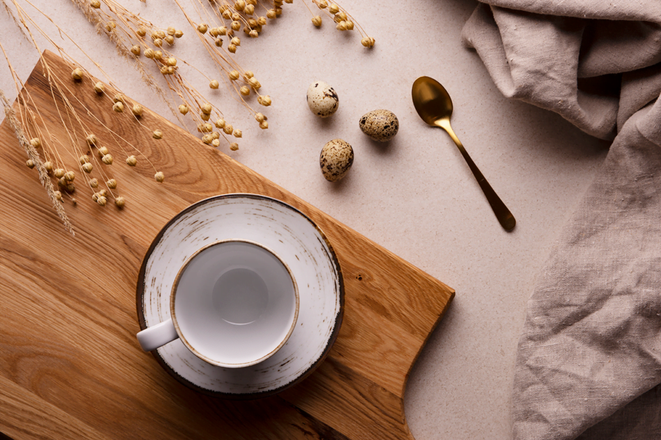 ALUMINA Tasse mit Untertasse nostalgie weiß - Foto 4