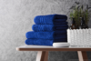 MANTEL Set mit 4 mittelgroßen Handtüchern marineblau - Foto 14