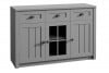 Kommode mit Vitrine im provenzalischen Stil Grau