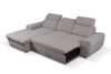 EDRES Linkes Ecksofa mit Schlaffunktion mit beweglichen Kopfstützen grau grau - Foto 3