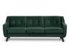 TERSO Scandinavian Sofa 3-Sitzer Sofa Velours Flaschengrün dunkelgrün - Foto 1