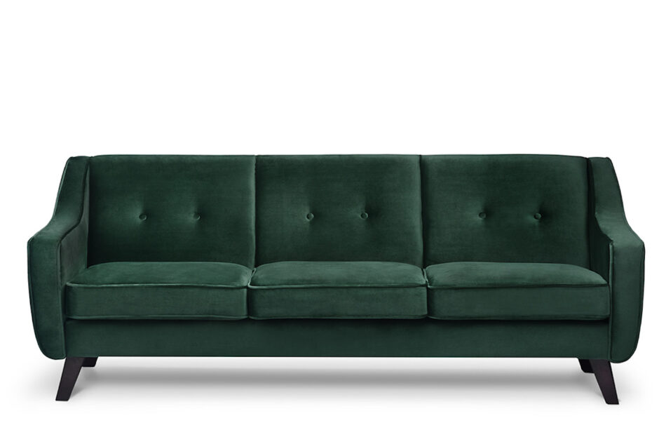 TERSO Scandinavian Sofa 3-Sitzer Sofa Velours Flaschengrün dunkelgrün - Foto 0