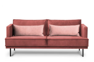 GANZO, https://konsimo.de/kollektion/ganzo/ 3-Sitzer Sofa für Wohnzimmer mit Kissen rosa koralle/rosa - Foto
