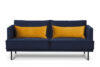 GANZO 3-Sitzer Sofa für Wohnzimmer mit Kissen blau marineblau/gelb - Foto 1