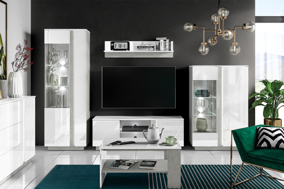 HOSTA Glamour Schrank TV weiß glänzend weißer glanz - Foto 8