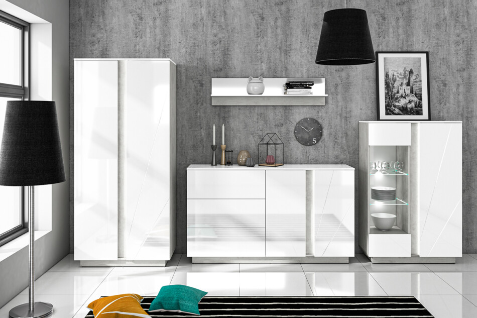 HOSTA Glamour Schrank TV weiß glänzend weißer glanz - Foto 1