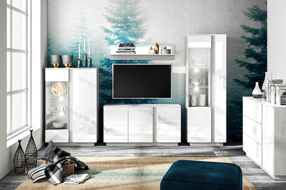 HOSTA Glamour Schrank TV weiß glänzend weißer glanz - Foto 13