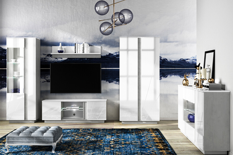 HOSTA Glamour Schrank TV weiß glänzend weißer glanz - Foto 12