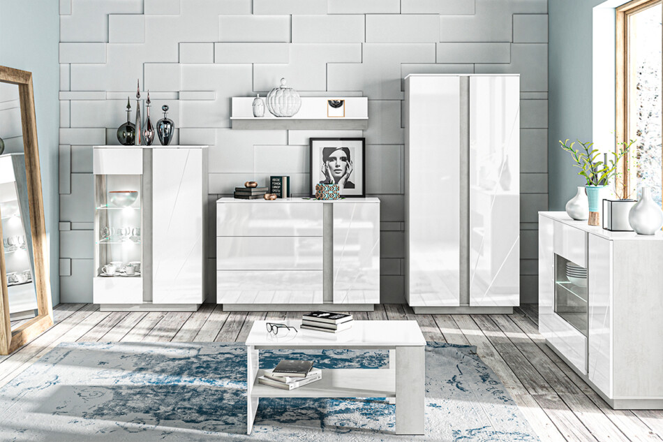 HOSTA Glamour Schrank TV weiß glänzend weißer glanz - Foto 11