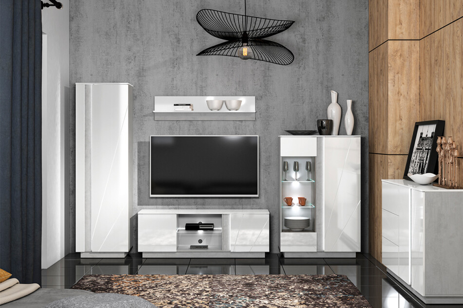 HOSTA Glamour Schrank TV weiß glänzend weißer glanz - Foto 10