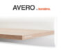 AVERO Wandregal 165 cm im skandinavischen Stil weiß mattweiß/glanzweiß/eiche - Foto 5