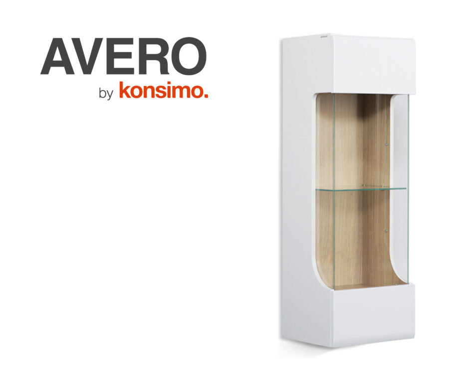 AVERO Hängeschrank im skandinavischen Stil 40 cm weiß mattweiß/glanzweiß/eiche - Foto 7