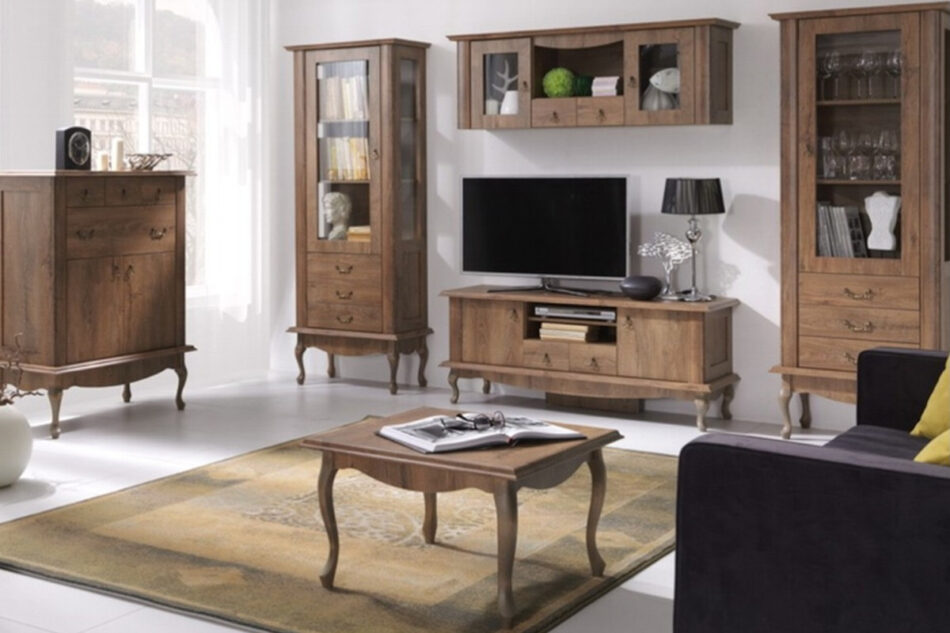 BRITON Vintage Schrank in dunkler Eiche TV eiche dunkel - Foto 1
