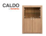 CALDO Gerade Kommode mit Vitrine 107 cm Eiche natur eiche natur - Foto 13