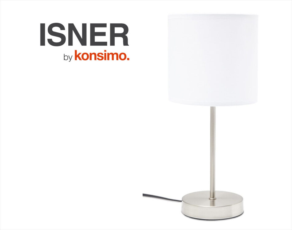 ISNER Tischlampe silber/weiß - Foto 4