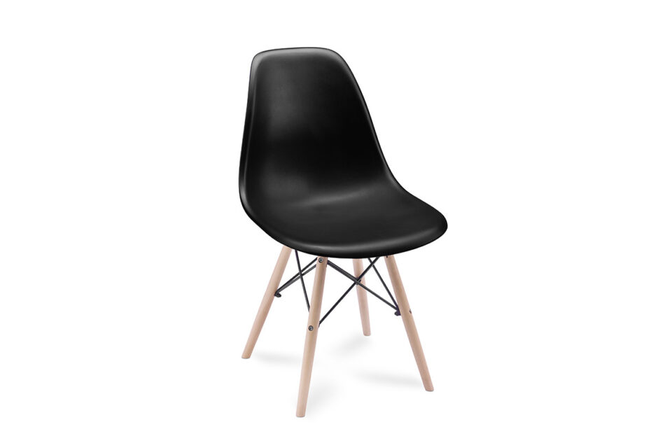NEREA 4 schwarze skandinavische Stühle schwarz - Foto 4